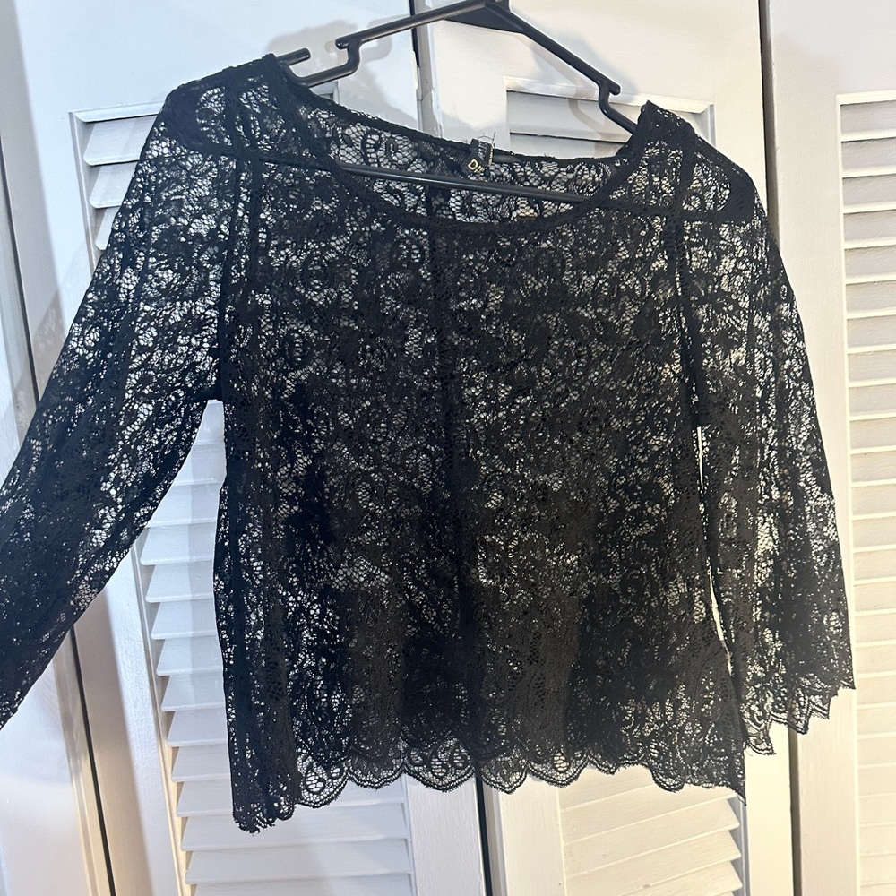 H&M Elegant Black Lace Top